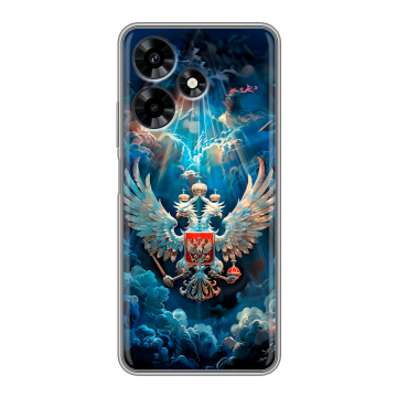 Силиконовый чехол на Infinix Hot 30 с принтом Герб флаг России Силиконовый чехол на Infinix Hot 30 с принтом Герб флаг России