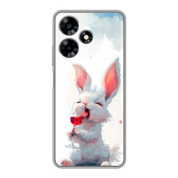 Силиконовый чехол на Infinix Hot 30 с принтом кролик зайчик Силиконовый чехол на Infinix Hot 30 с принтом кролик зайчик