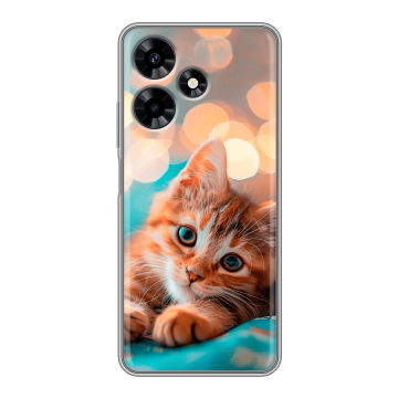 Силиконовый чехол на Infinix Hot 30 с принтом котик Силиконовый чехол на Infinix Hot 30 с принтом котик