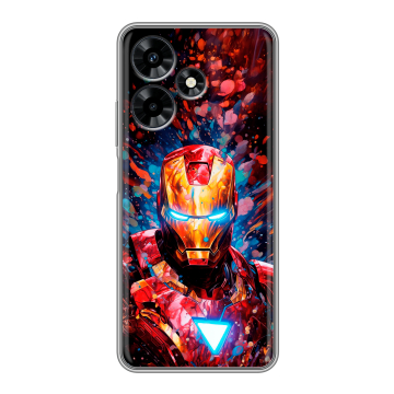 Силиконовый чехол на Infinix Hot 30 с принтом Железный человек Ironman Силиконовый чехол на Infinix Hot 30 с принтом Железный человек Ironman