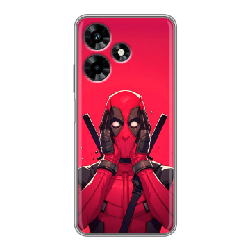 Силиконовый чехол на Infinix Hot 30 с принтом Дедпул Deadpool Силиконовый чехол на Infinix Hot 30 с принтом Дедпул Deadpool