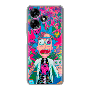 Силиконовый чехол на Infinix Hot 30 с принтом Рик и Морти Rick Morty Силиконовый чехол на Infinix Hot 30 с принтом Рик и Морти Rick Morty