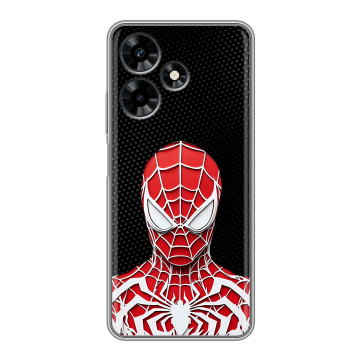 Силиконовый чехол на Infinix Hot 30 с принтом человек паук spiderman Силиконовый чехол на Infinix Hot 30 с принтом человек паук spiderman
