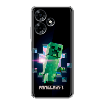 Силиконовый чехол на Infinix Hot 30 с принтом Майнкрафт Minecraft Силиконовый чехол на Infinix Hot 30 с принтом Майнкрафт Minecraft