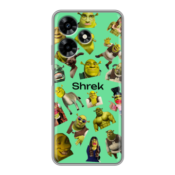 Силиконовый чехол на Infinix Hot 30 с принтом Шрек Shrek