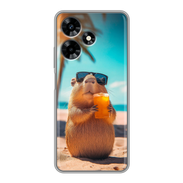 Силиконовый чехол на Infinix Hot 30 с принтом Капибара Силиконовый чехол на Infinix Hot 30 с принтом Капибара