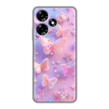 Силиконовый чехол на Infinix Hot 30 с принтом Бабочки Силиконовый чехол на Infinix Hot 30 с принтом Бабочки