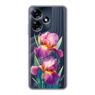 Силиконовый чехол на Infinix Hot 30 с принтом Цветы орхидеи