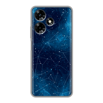 Силиконовый чехол на Infinix Hot 30 с принтом Космос звезды