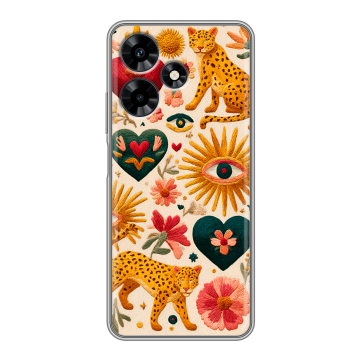 Силиконовый чехол на Infinix Hot 30 с принтом Модный принт