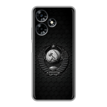 Силиконовый чехол на Infinix Hot 30 с принтом Герб Флаг СССР Силиконовый чехол на Infinix Hot 30 с принтом Герб Флаг СССР