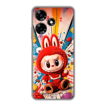 Силиконовый чехол на Infinix Hot 30 с принтом Labubu Лабубу Силиконовый чехол на Infinix Hot 30 с принтом Labubu Лабубу
