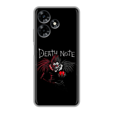 Силиконовый чехол на Infinix Hot 30 с принтом Death note Тетрадь смерти Силиконовый чехол на Infinix Hot 30 с принтом Death note Тетрадь смерти