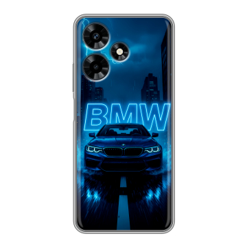 Силиконовый чехол на Infinix Hot 30 с принтом BMW БМВ Силиконовый чехол на Infinix Hot 30 с принтом BMW БМВ