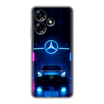 Силиконовый чехол на Infinix Hot 30 с принтом Mercedes Мерседес Силиконовый чехол на Infinix Hot 30 с принтом Mercedes Мерседес