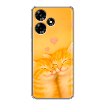 Силиконовый чехол на Infinix Hot 30 с принтом Милые котята Силиконовый чехол на Infinix Hot 30 с принтом Милые котята
