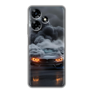 Силиконовый чехол на Infinix Hot 30 с принтом BMW БМВ