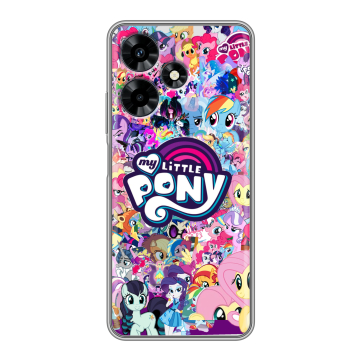 Силиконовый чехол на Infinix Hot 30 с принтом My little pony Дружба чудо Силиконовый чехол на Infinix Hot 30 с принтом My little pony Дружба чудо