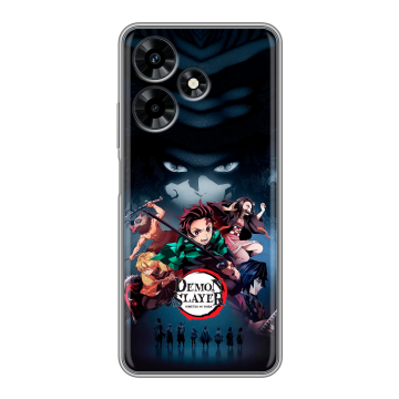 Силиконовый чехол на Infinix Hot 30 с принтом Demon Slayer Клинок рассекающий демонов Силиконовый чехол на Infinix Hot 30 с принтом Demon Slayer Клинок рассекающий демонов