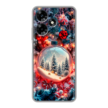 Силиконовый чехол на Infinix Hot 30 с принтом Новый год