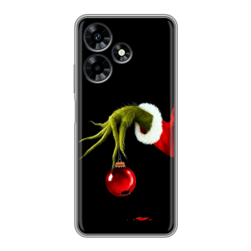 Силиконовый чехол на Infinix Hot 30 с принтом Новый год Гринч