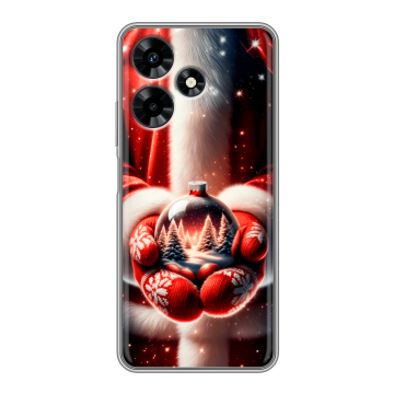Силиконовый чехол на Infinix Hot 30 с принтом Новый год