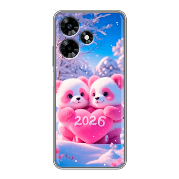 Силиконовый чехол на Infinix Hot 30 с принтом Новый год