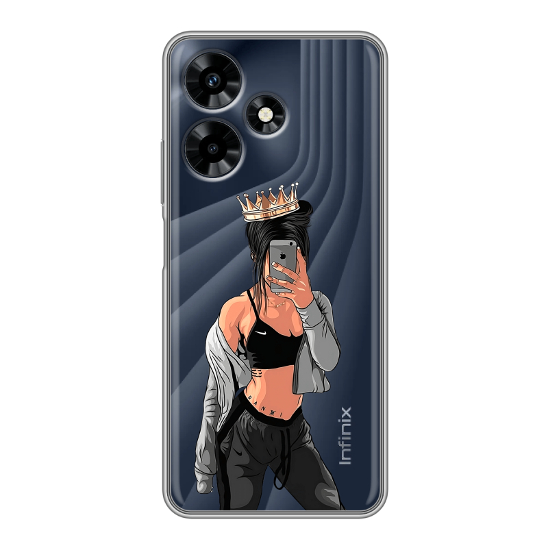 Силиконовый противоударный чехол на Infinix Hot 30 с принтом Женские принты Силиконовый противоударный чехол на Infinix Hot 30 с принтом Женские принты