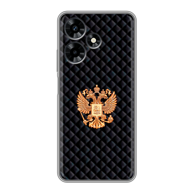 Силиконовый чехол на Infinix Hot 30 с принтом Герб России принт Силиконовый чехол на Infinix Hot 30 с принтом Герб России принт