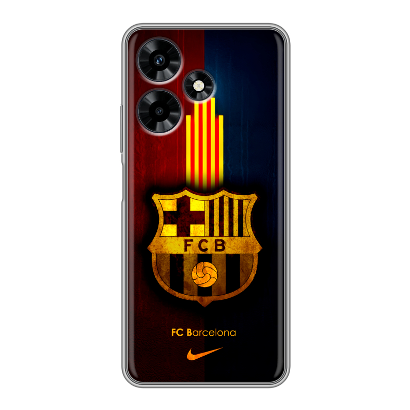 Силиконовый противоударный чехол на Infinix Hot 30 с принтом Барселона Barcelona Силиконовый противоударный чехол на Infinix Hot 30 с принтом Барселона Barcelona