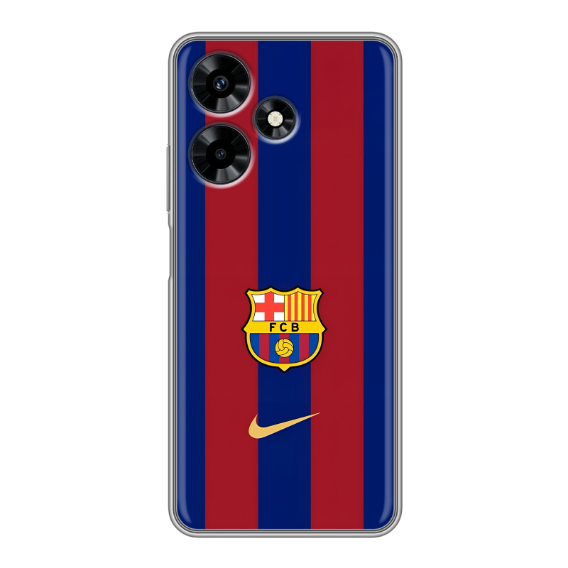 Силиконовый противоударный чехол на Infinix Hot 30 с принтом Барселона Barcelona Силиконовый противоударный чехол на Infinix Hot 30 с принтом Барселона Barcelona