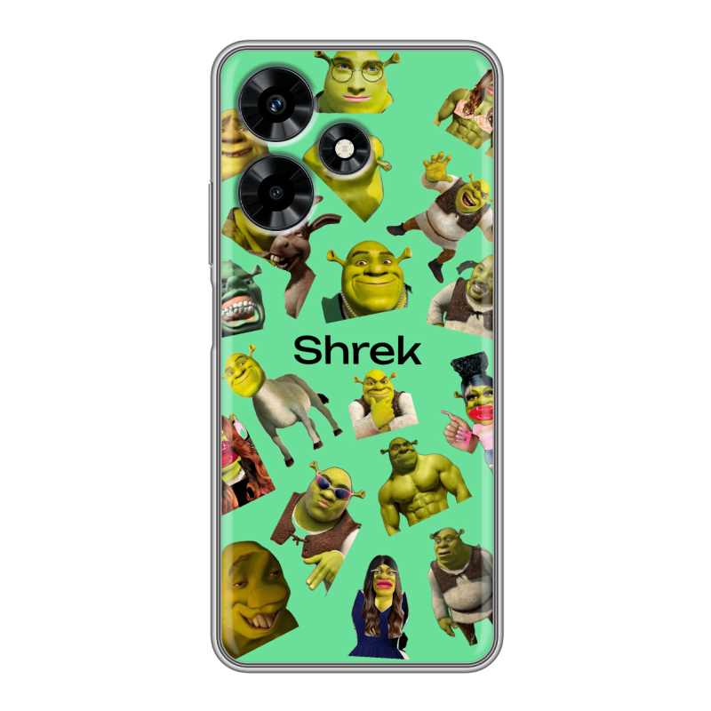 Силиконовый чехол на Infinix Hot 30 с принтом Шрек Shrek Силиконовый чехол на Infinix Hot 30 с принтом Шрек Shrek