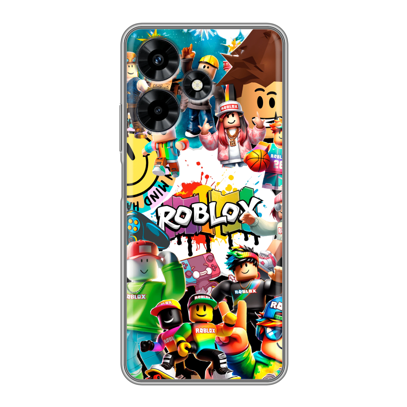 Силиконовый чехол на Infinix Hot 30 с принтом Roblox Роблокс Силиконовый чехол на Infinix Hot 30 с принтом Roblox Роблокс