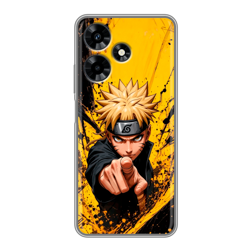 Силиконовый противоударный чехол на Infinix Hot 30 с принтом Naruto Наруто Силиконовый противоударный чехол на Infinix Hot 30 с принтом Naruto Наруто