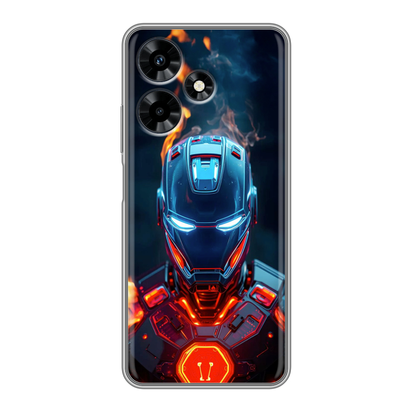 Силиконовый чехол на Infinix Hot 30 с принтом IronMan Железный человек Силиконовый чехол на Infinix Hot 30 с принтом IronMan Железный человек