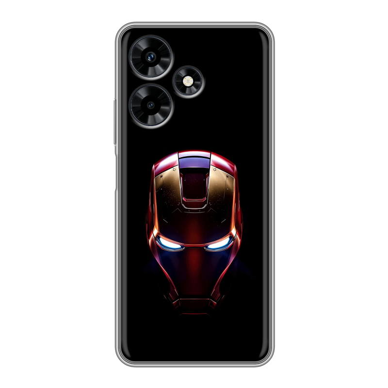 Силиконовый противоударный чехол на Infinix Hot 30 с принтом IronMan Железный человек Силиконовый противоударный чехол на Infinix Hot 30 с принтом IronMan Железный человек