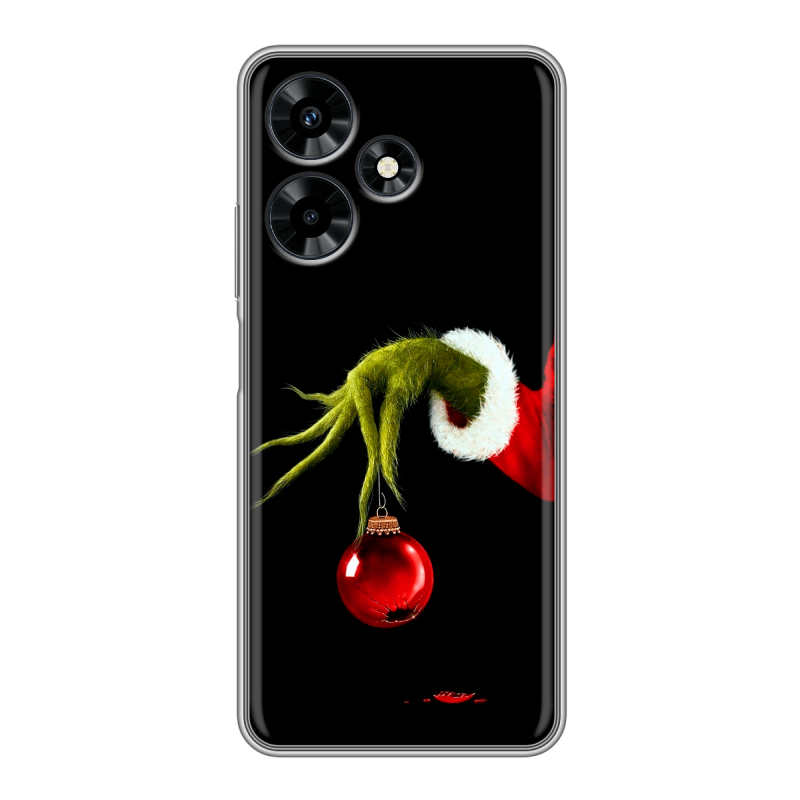Силиконовый чехол на Infinix Hot 30 с принтом Новый год Гринч Силиконовый чехол на Infinix Hot 30 с принтом Новый год Гринч