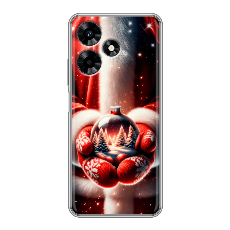 Силиконовый противоударный чехол на Infinix Hot 30 с принтом Новый год Силиконовый противоударный чехол на Infinix Hot 30 с принтом Новый год