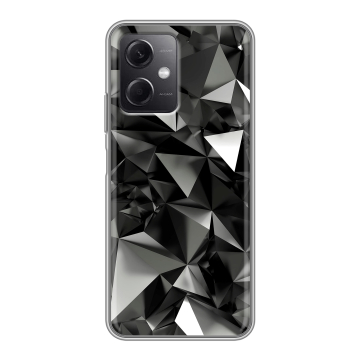 Силиконовый чехол на Xiaomi RedMi Note 12 5G с принтом Черные кристаллы Силиконовый чехол на Xiaomi RedMi Note 12 5G с принтом Черные кристаллы