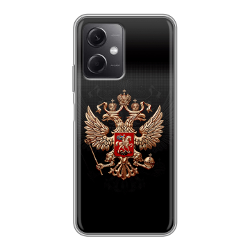 Силиконовый чехол на Xiaomi RedMi Note 12 5G с принтом Герб России Силиконовый чехол на Xiaomi RedMi Note 12 5G с принтом Герб России