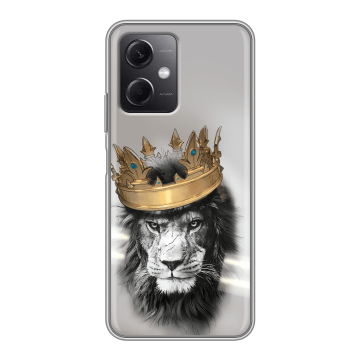 Силиконовый чехол на Xiaomi RedMi Note 12 5G с принтом Лев с короной Силиконовый чехол на Xiaomi RedMi Note 12 5G с принтом Лев с короной