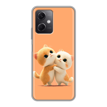Силиконовый чехол на Xiaomi RedMi Note 12 5G с принтом Милые котики Силиконовый чехол на Xiaomi RedMi Note 12 5G с принтом Милые котики