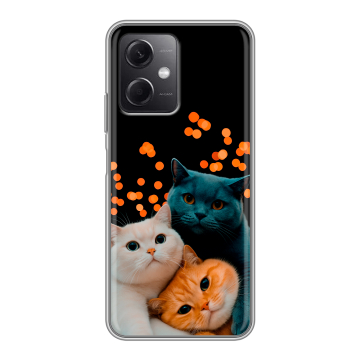 Силиконовый чехол на Xiaomi RedMi Note 12 5G с принтом Кошки Силиконовый чехол на Xiaomi RedMi Note 12 5G с принтом Кошки