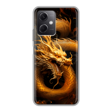 Силиконовый чехол на Xiaomi RedMi Note 12 5G с принтом Золотой дракон Силиконовый чехол на Xiaomi RedMi Note 12 5G с принтом Золотой дракон