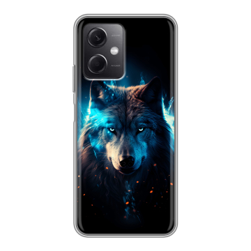 Силиконовый чехол на Xiaomi RedMi Note 12 5G с принтом Волк ночной Силиконовый чехол на Xiaomi RedMi Note 12 5G с принтом Волк ночной