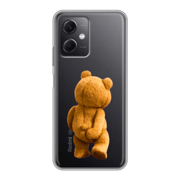 Силиконовый чехол на Xiaomi RedMi Note 12 5G с принтом Медведь Силиконовый чехол на Xiaomi RedMi Note 12 5G с принтом Медведь