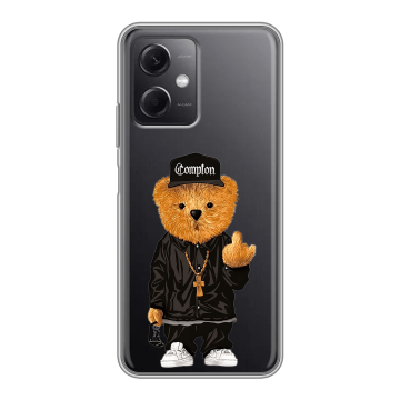Силиконовый чехол на Xiaomi RedMi Note 12 5G с принтом Плюшевый медведь