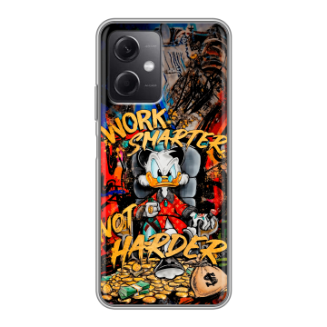 Силиконовый чехол на Xiaomi RedMi Note 12 5G с принтом Дональд Дак Деньги Силиконовый чехол на Xiaomi RedMi Note 12 5G с принтом Дональд Дак Деньги