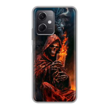 Силиконовый чехол на Xiaomi RedMi Note 12 5G с принтом Скелет и карты