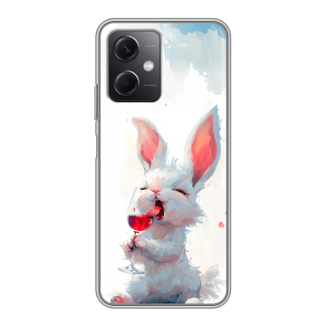 Силиконовый чехол на Xiaomi RedMi Note 12 5G с принтом кролик зайчик